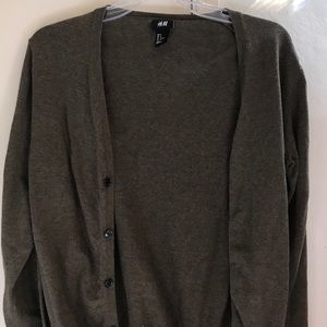 H&M Olive Cardigan